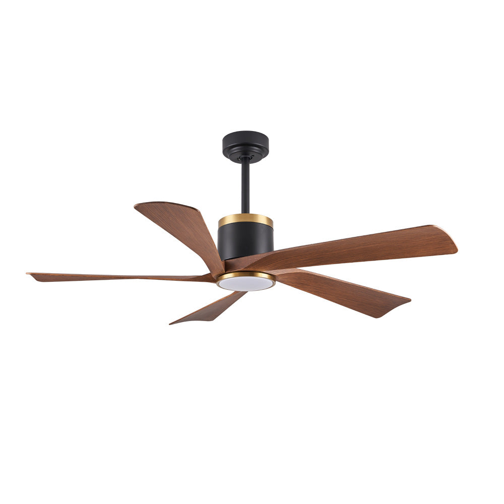 WhirLux 5 Blades Modern Ceiling Fan Noiseless Reversible DC Motor, Wood Fan for Farmhouse