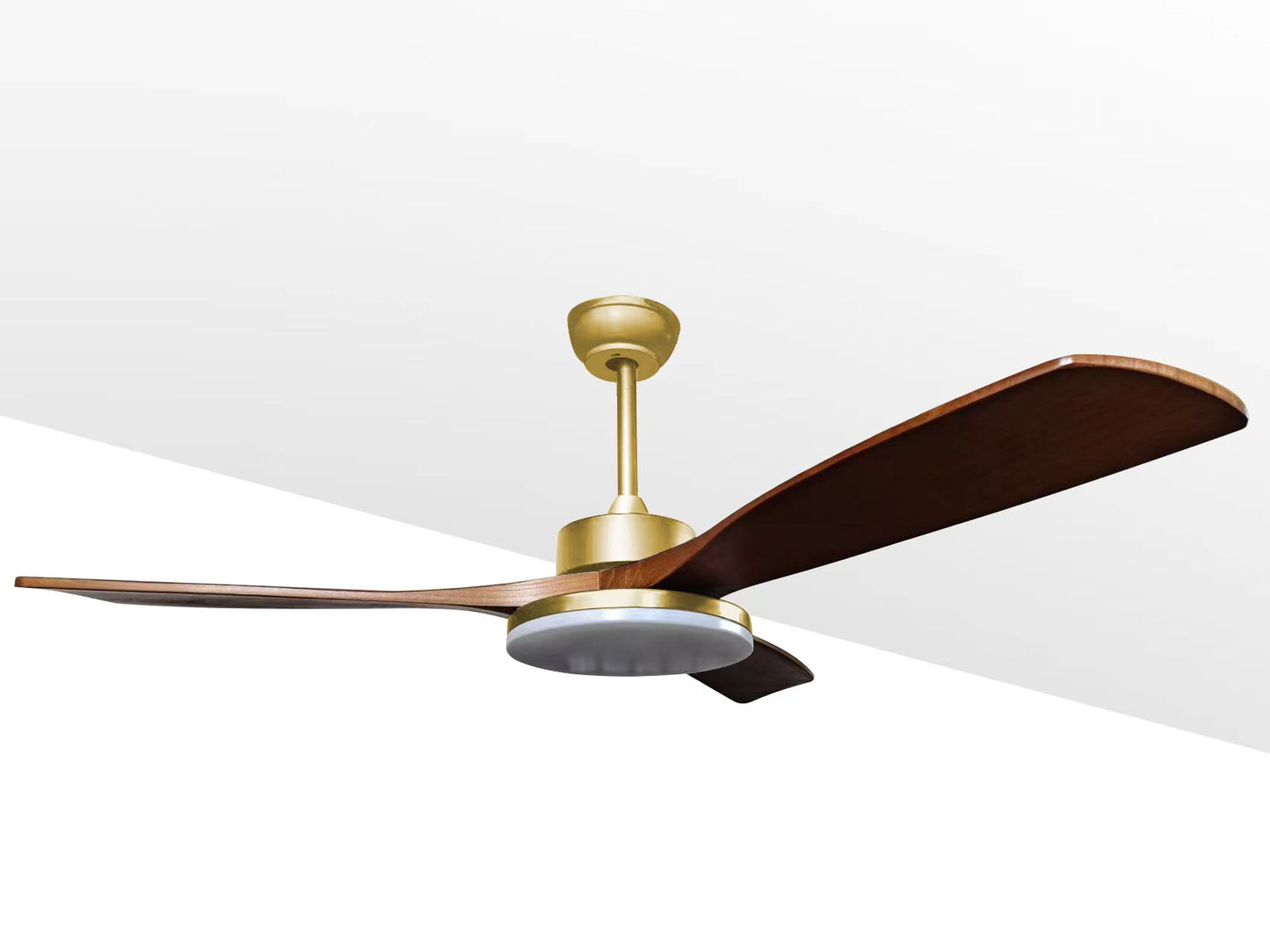 Whirlux 52" Modern Ceiling Fan with LED Light and Dimmable Remote